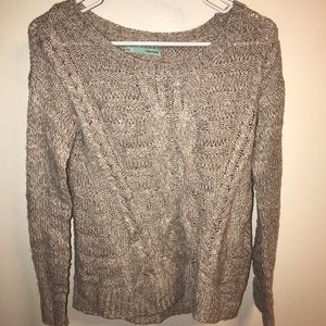 tan knit sweater